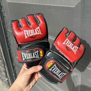 Everlast Red and Black Training Gloves